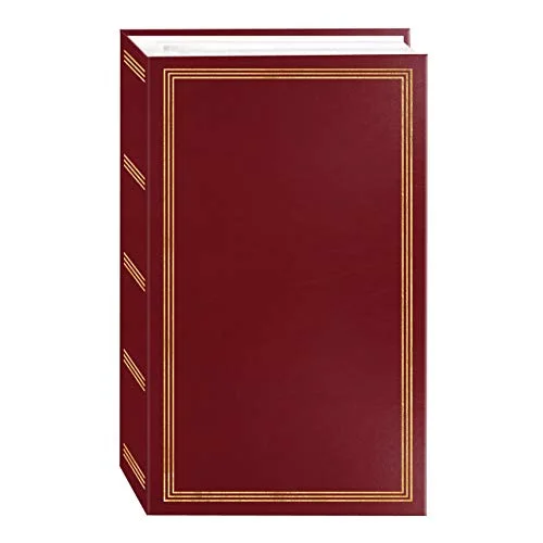 3-Ring Pocket Photo Album, 504 pockets, Burgundy Red