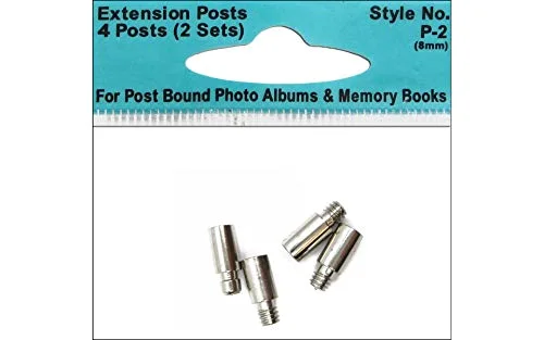 Extension Post Style No. P-2 4 Pack (for up to 2 albums), Steel