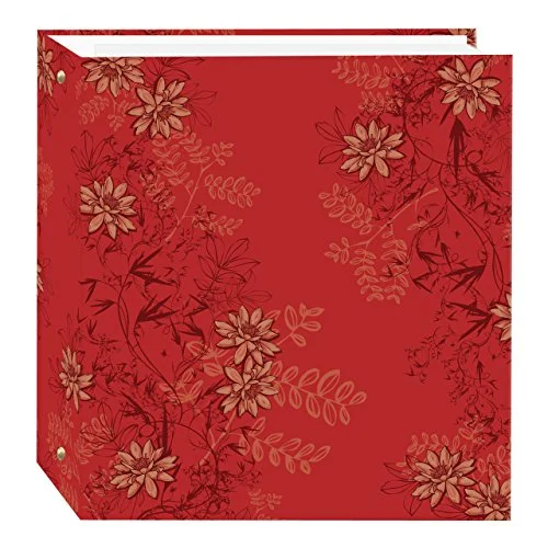 Magnetic 3-Ring Photo Album, 100 pages, Red Foliage