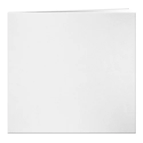 Post-Bound Fabric Frame Memory Book, 12x12, Bright White, 20 prints
