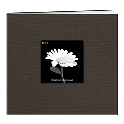 Post-Bound Fabric Frame Memory Book, 8x8, Warm Mocha