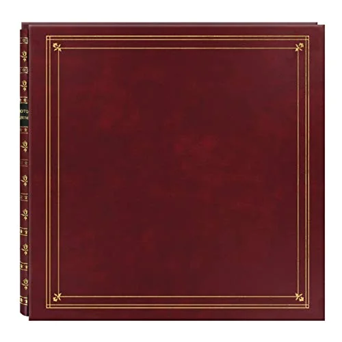 Post-Bound Pocket Photo Album, 300 pockets, Burgundy Red