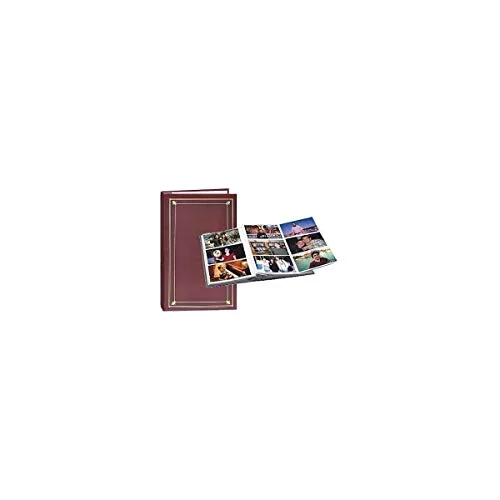 Slim Line Post-Bound Leatherette Album, 204 pockets, Burgundy Red, photo 2