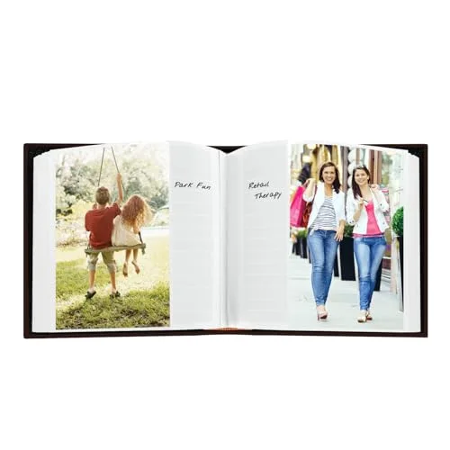 100-Pocket European Bonded Leather Photo Album for 4x6 Prints, Brown, photo 3
