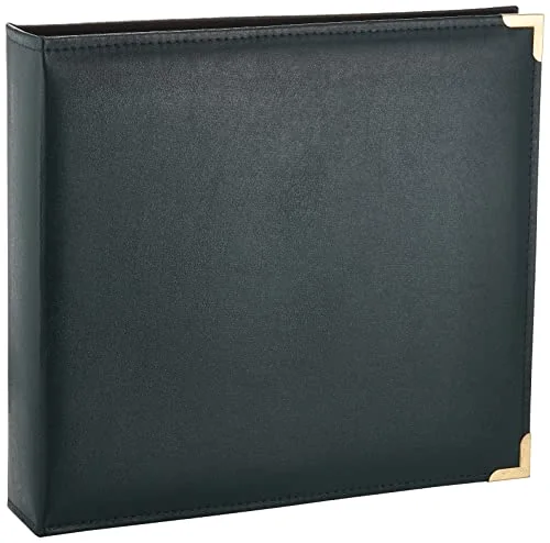 3-Ring Sewn Cover Album 12x12, Hunter Green Oxford