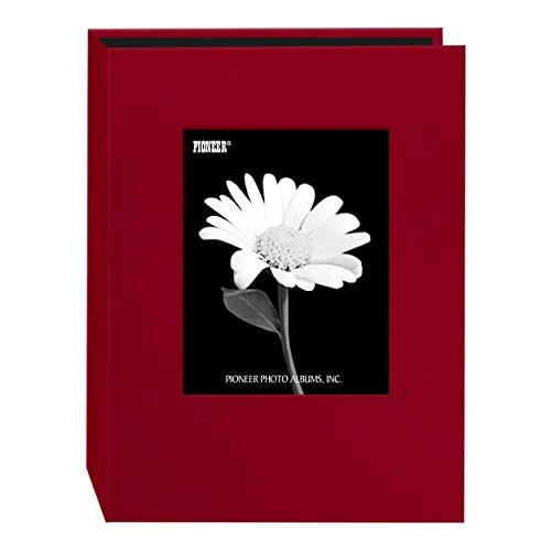 Fabric Frame Cover Album, 24 pockets, 5x7, Apple Red
