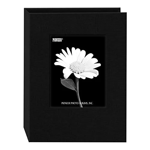 Fabric Frame Cover Album, 24 pockets, 5x7, Deep Black