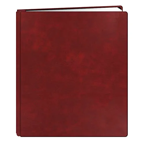 Family Treasures Deluxe Post-Bound Album, 8.5x11, Red (FTM-811L/BG)