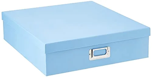 Jumbo Scrapbook Storage Box, Bright Sky Blue
