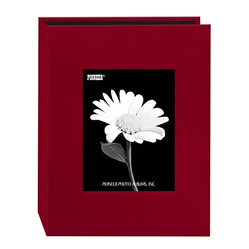 Mini Fabric Frame Cover Photo Album, 24 pockets, Apple Red