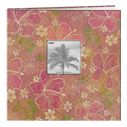 Post-Bound Fabric Frame Memory Book, 12x12, Pink, 20 prints (MB-10TRPH)