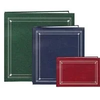 Post-Bound Fabric Frame Memory Book, 5x7, Navy Blue
