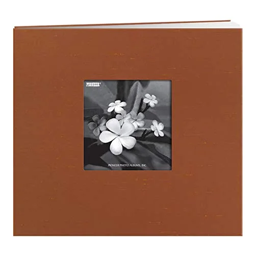 Post-Bound Fabric Frame Memory Book, 8x8, Caramel Green