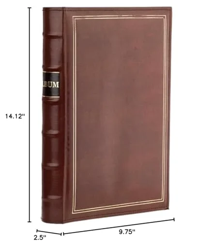 Ring Bound Bonded Leather Album, 204 pockets, Tan, photo 2