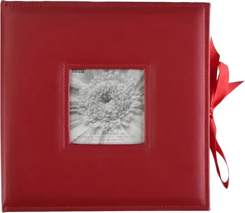3-Ring Sewn Leatherette Photo Box Album, 120 pockets, Clear (PBX-120/R)