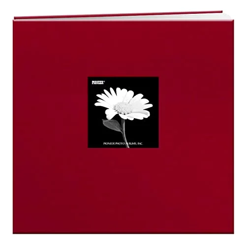 Book Cloth Cover Post Bound Album 12x12, Red