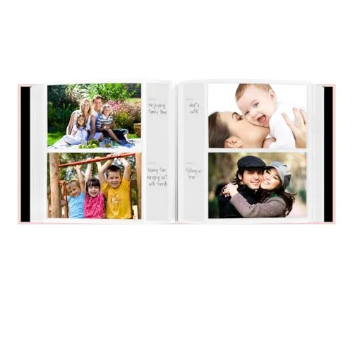 Fabric Frame Cover Photo Album, 200 pockets, Blush Pink, photo 2