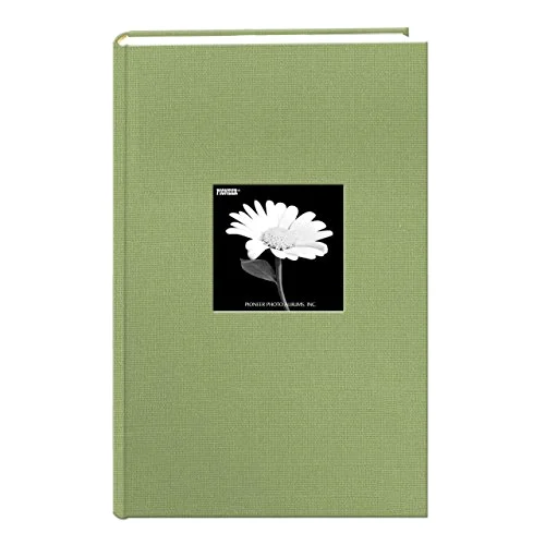 Fabric Frame Cover Photo Album, 300 pockets, Sage Green
