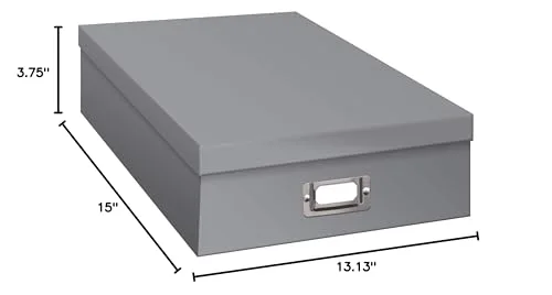 Jumbo Scrapbook Storage Box, Gray, 12x12, photo 2