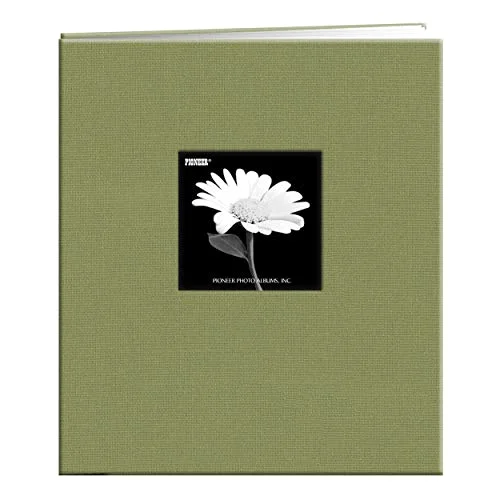 Post-Bound Fabric Frame Memory Book, 8.5x11, Sage Green