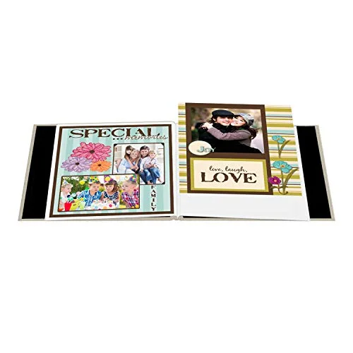Post-Bound Fabric Frame Memory Book, 8x8, Biscotti Beige, photo 2