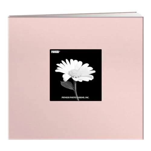 Post-Bound Fabric Frame Memory Book, 8x8, Blush Pink