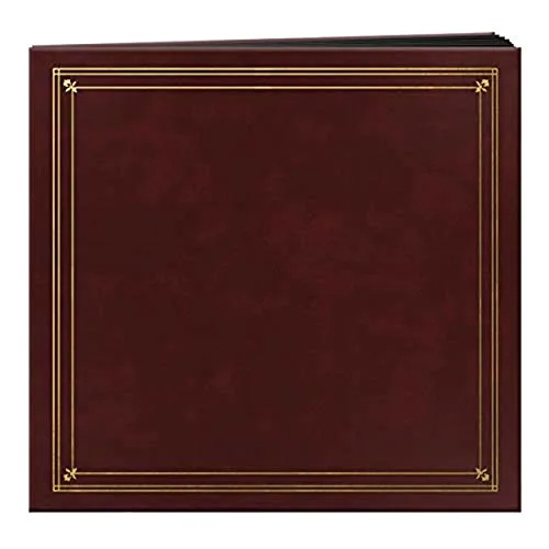 Post-Bound Leatherette Cover Album, 204 pockets, Burgundy