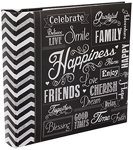 Printed Cover Pocket Photo Album, 200 pockets, Happiness
