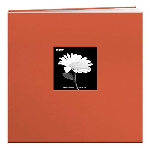12x12 Cloth Cover Postbound Memorybook with Window, Orange