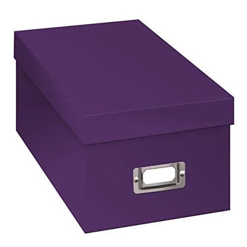 CD and DVD Storage Box, Bright Purple