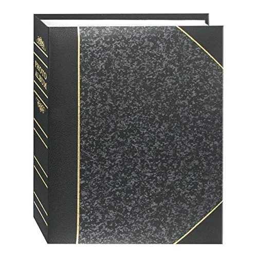 Ledger Style Le Memo Photo Album, 100 pockets, Silver