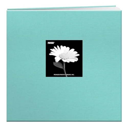 Post-Bound Fabric Frame Memory Book, 12x12, Crystal Blue