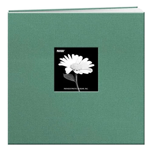 Post-Bound Fabric Frame Memory Book, 12x12, Tranquil Aqua