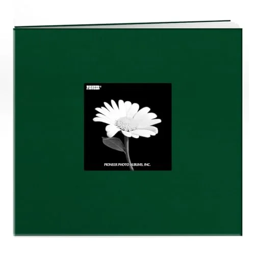 Post-Bound Fabric Frame Memory Book, 8x8, Emerald Green