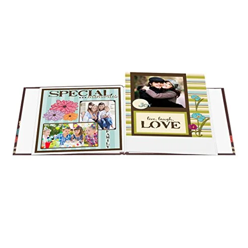 Post-Bound Fabric Frame Memory Book, 8x8, Clear,white, 20 prints, photo 4