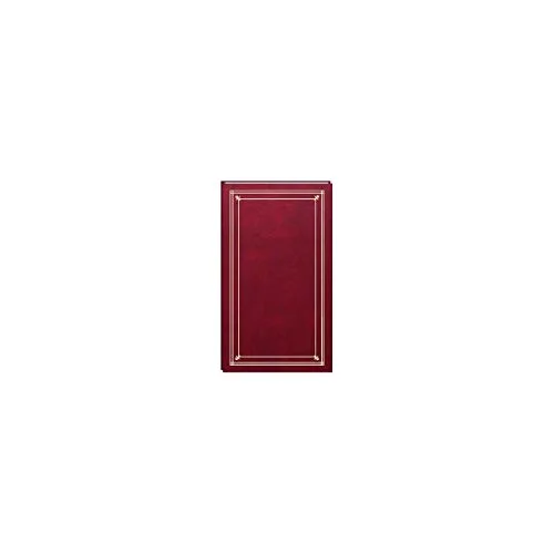Slim Line Post-Bound Leatherette Album, 204 pockets, Burgundy Red