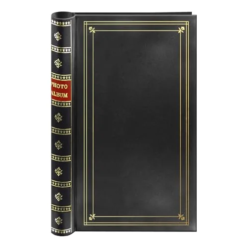 Spiral Bound Bi-Directional Memo Album, 300 pockets, Black