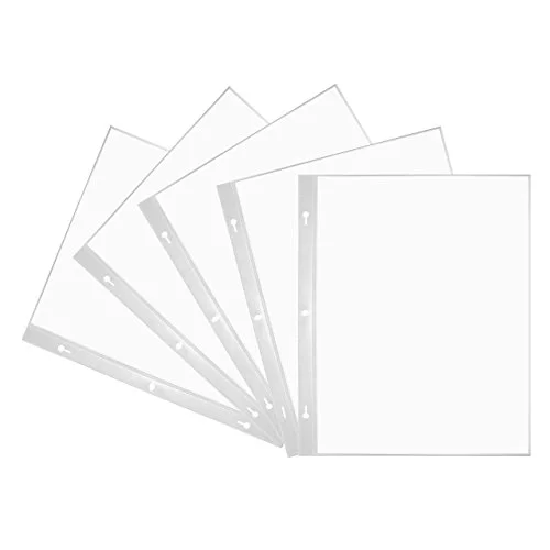 Bund Top Loading Page Protectors with Inserts, , 5-Pack, White, 12x15, photo 2