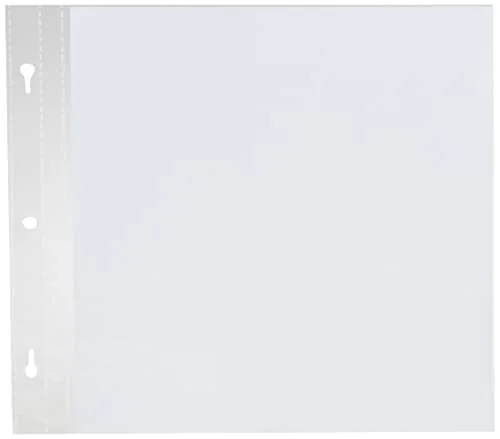 Bund Top Loading Page Protectors with Inserts, , 5-Pack, White, 8x8, photo 2