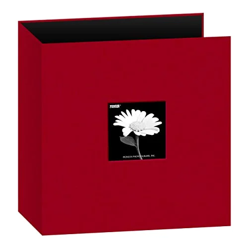 Fabric Frame 3-Ring Binder Album, 8.5x11, Red