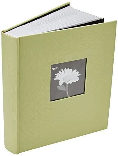 Fabric Frame Cover Photo Album, 200 pockets, 5x7, Green