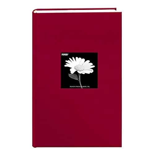 Fabric Frame Cover Photo Album, 300 pockets, Apple Red