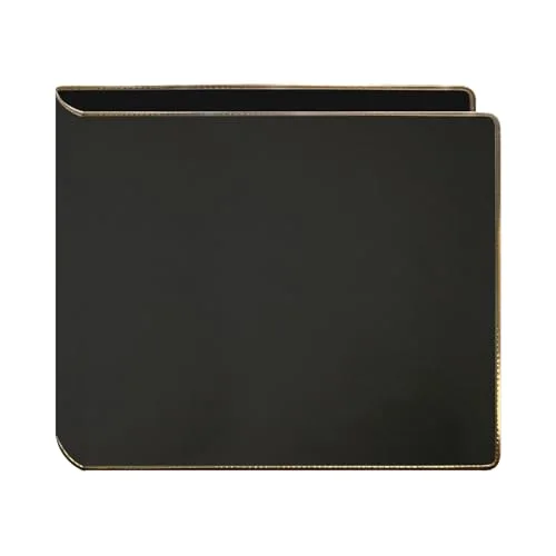 Gold Piped Edge Sewn 3-Ring Scrapbook, 12x12, Black