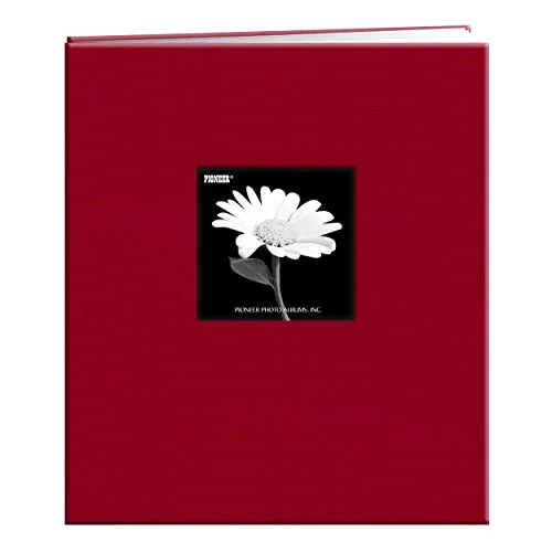 Post-Bound Fabric Frame Memory Book, 8.5x11, Apple Red