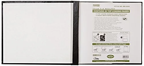 Post-Bound Fabric Frame Memory Book, 8.5x11, Black, photo 2