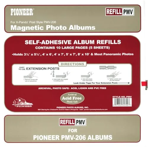 Refill Pages for the PMV-206 Post Bound Magnetic Album, Six Packs of 5 Sheets, 30 Sheets Total, photo 3