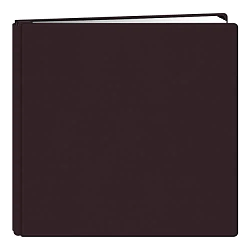 12x12 Family Treasures Deluxe Fabric Postbound Memorybook, Rich Bordeaux