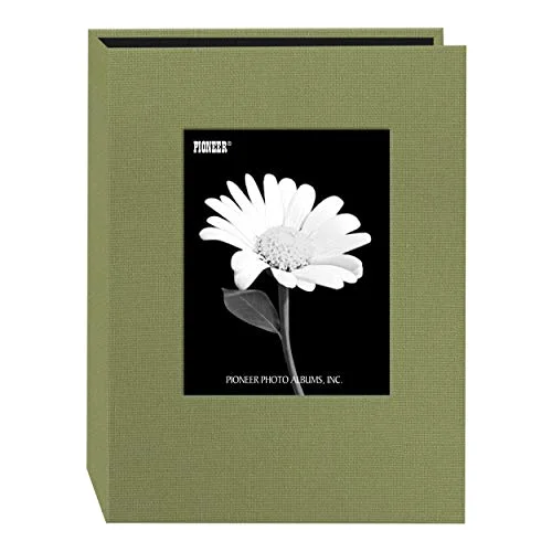 Fabric Frame Cover Album, 24 pockets, 5x7, Sage Green