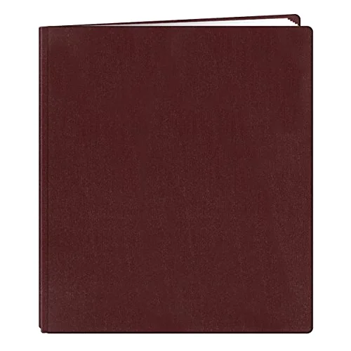 Family Treasures Fabric Post Bound Album 12x15, Rich Bordeaux