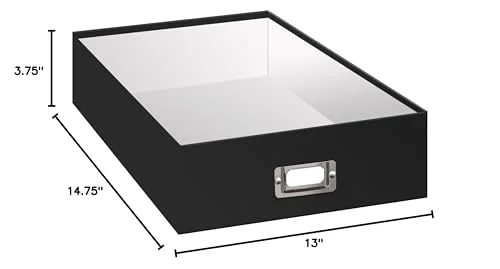 Jumbo Scrapbook Storage Box, Black, photo 3